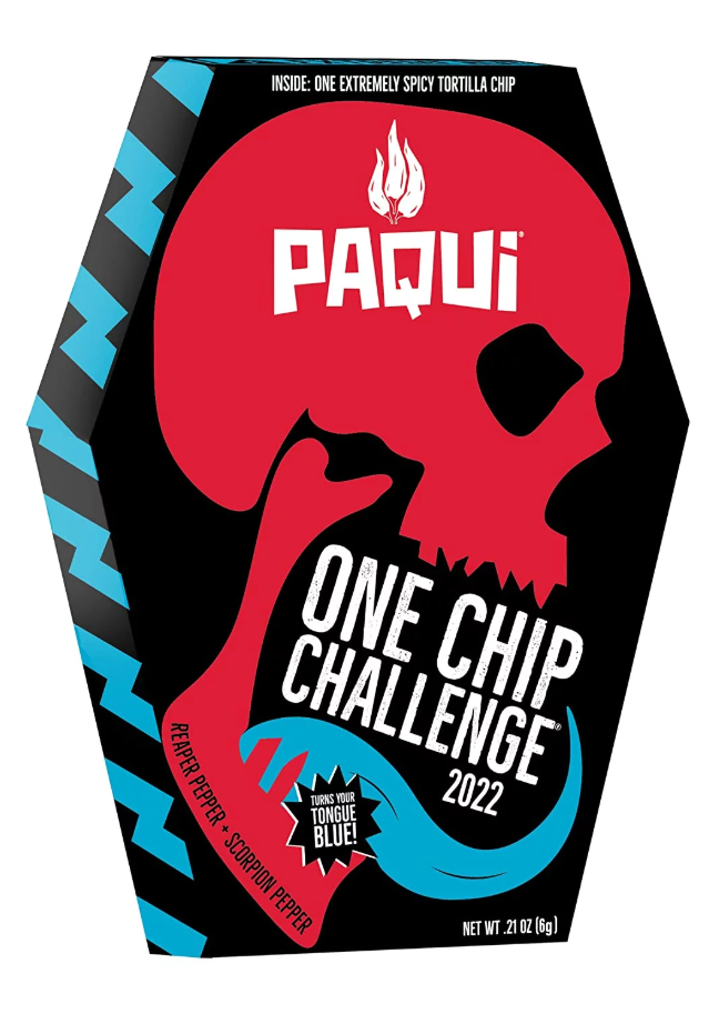 Paqui One Chip Challenge 2022 - World's Hottest Carolina Reaper Tortilla Chip