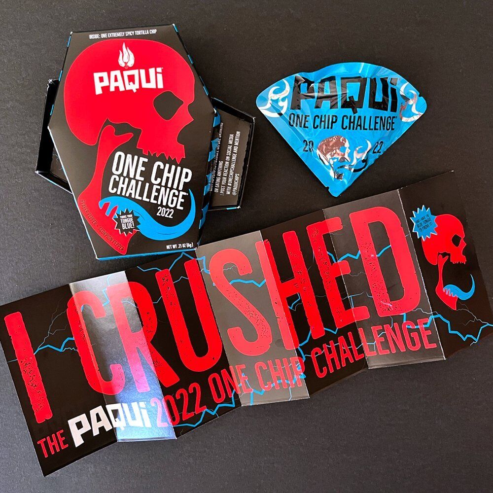 Paqui One Chip Challenge 2022 - World's Hottest Carolina Reaper Tortilla Chip